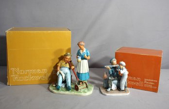 Norman Rockwell-Inspired Porcelain Figurine Set