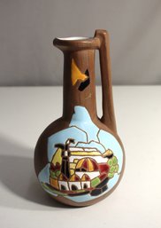 Israel Enameled Mosaic Hand Painted Vase