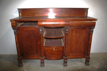 Mahogany Empire Sideboard -missing A Couple Of Drawers