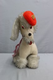 Vintage French Fancy Poodle Stuffed Plush Toy Dog