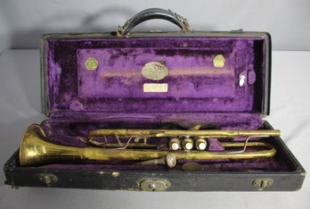 Vintage Buescher True-Tone Trumpet With Original King Case