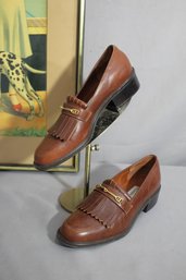 Etienne Aigner Brown Loafer Shoes - Size 7M