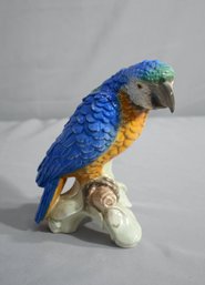 Vintage Goebel Porcelain Blue Parrot Figurine #CV79