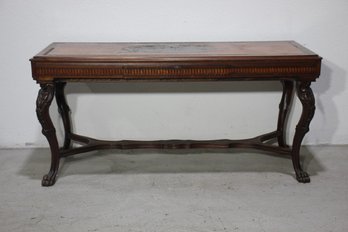 Inlaid Walnut Draw-Leaf Library Table With Drawer  Refinish Project