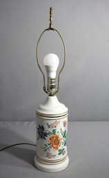 Vintage Floral Design Porcelain Table Lamp