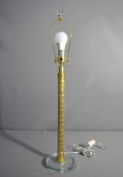 Decorative Glass And Brass Table Lamp