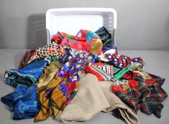 Assorted Lot Of Silk Scarves