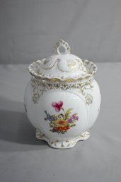 Vintage Porcelain Pierced Lidded Ovoid Vessel