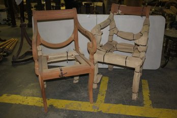 Pair Of Unfinish Arm Chairs
