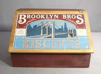 Brooklyn Bros Biscuits Advertising Box With Iconic Bridge Imagery