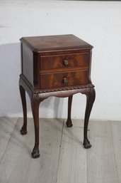 Mahogany Chippendale Style Two-Drawer Stand