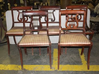 Mahogany 1960 Dining Table Chairs -5 Chairs And One Arm Chair