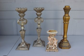 Group Of Four Decorative Candle Holders