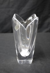 Orrefors Sweden Stunning Crystal ~ LOTUS Flower Vase ~ Signed By Orrefors