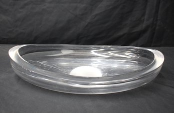 Herb Ritts Vintage MCM Astrolite Lucite Centerpiece Oval Bowl