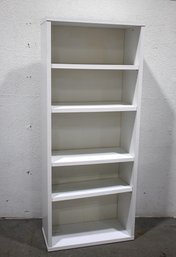 White Bookcase With 4 Shelves #2