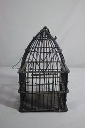 Black Bent Wire Decorative Hanging Birdcage