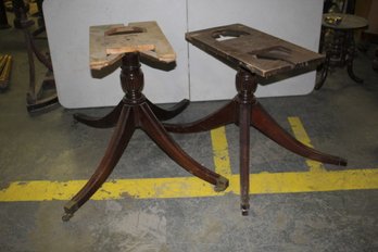Pair Pedestal Legs For Dining Table