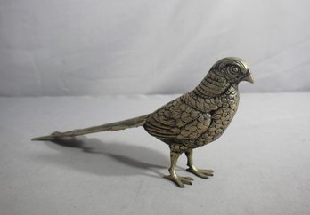 Metal Pheasant Figurine With Lifelike Detail'