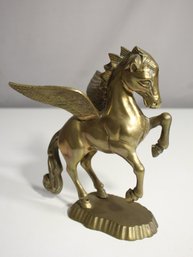 7.5' Vintage Brass Winged Pegasus Statue