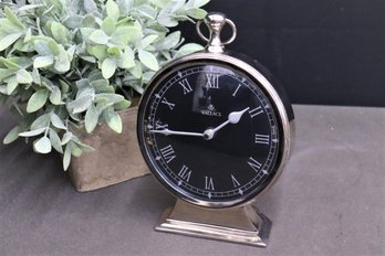 Polished Metal Wallace Pocket Watch-style  Alarm Clock
