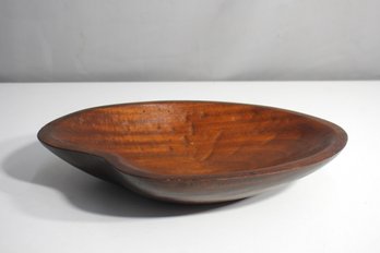 'Handcrafted Mid-Century Wooden Bowl Signed By Vincent Fiore  Dated 1956'