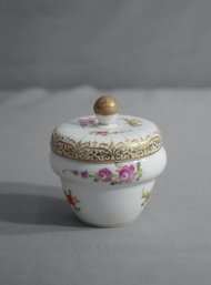 Vintage Dresden-style Porcelain Covered Round Box