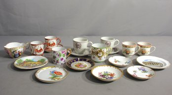 Assortment Of Vintage Porcelain Cups And Saucers