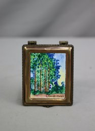 Kevin Chen Enamel Hand Painted Monet Theme Copper Trinket Box   No. 502  2001