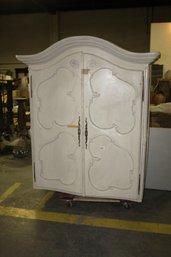 Vintage White Double Door Cabinet