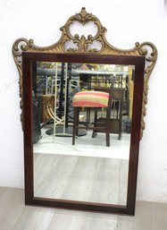 Ornate Vintage Wall Mirror With Decorative Frame