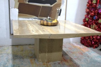 Italian  Maurice Villency Travertine Marble Dinning Table