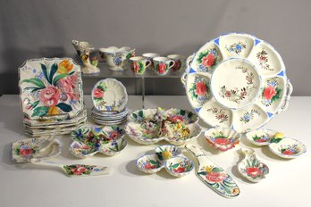 Collection Of VTG Rosita Erphila Italian Art Pottery Floral Tableware