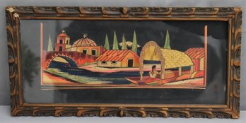Popotillo Mexican Straw Art With Frame