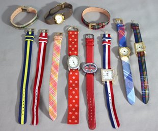 F- Group Lot Of Wristwatches & Extra Bands