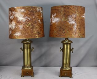 Pair Of Antique Water Spout Lamps