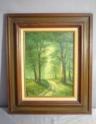 Forest Path - Original Signed Painting On Canvas