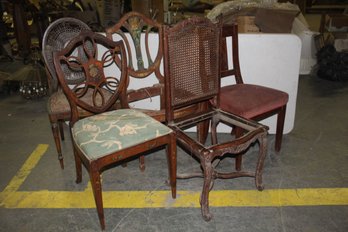 Assorted Lot Of Of Single Chairs -(5)