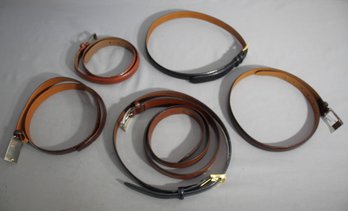 Six Ralph Lauren Leather Belts - Range In Sizes