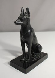 Vintage Anubis Figurine  Made In Egypt, Handcrafted Stone Sculpture