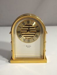 BULOVA Archtop Jukebox Mantle Shelf Desk Alarm Clock -untested