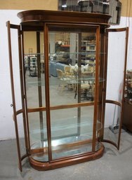 Pulaski Furniture Wood Mirrored Display Cabinets With Glass Shelves
