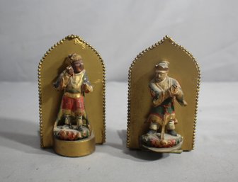 Regal Bookend Sentries: Hand-Painted Vintage Figural Bookends'