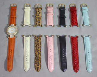 Adrienne Ladies Watch With 7 Interchangeable Colorful Bands