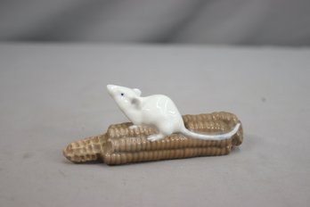 Vintage Royal Copenhagen Mouse On Corn Cob Porcelain Figurine By Erik Nielsen