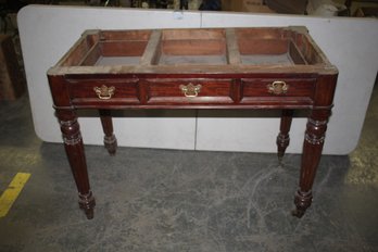 Victorian Mahogany Writing Table-missing Top
