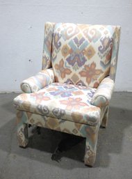 Elegant Ikat Pattern Armchair With Sleek Design