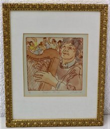 Limited Edition Lithograph Of Original Watercolor, Signed, Titled, Numbered, And Framed