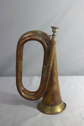 Vintage Brass & Copper Military Bugle