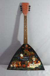 Vintage Hand Painted Russian Folk Instrument Balalaika